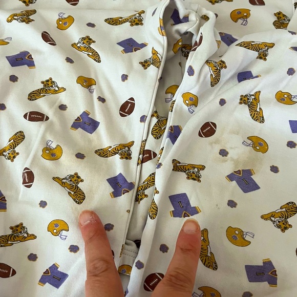 La Luna LSU Tigers Pima Cotton Pajamas Size 6 - Picture 5 of 5